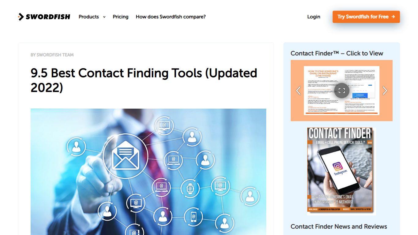 9.5 Best Contact Finding Tools (Updated 2022) - Swordfish