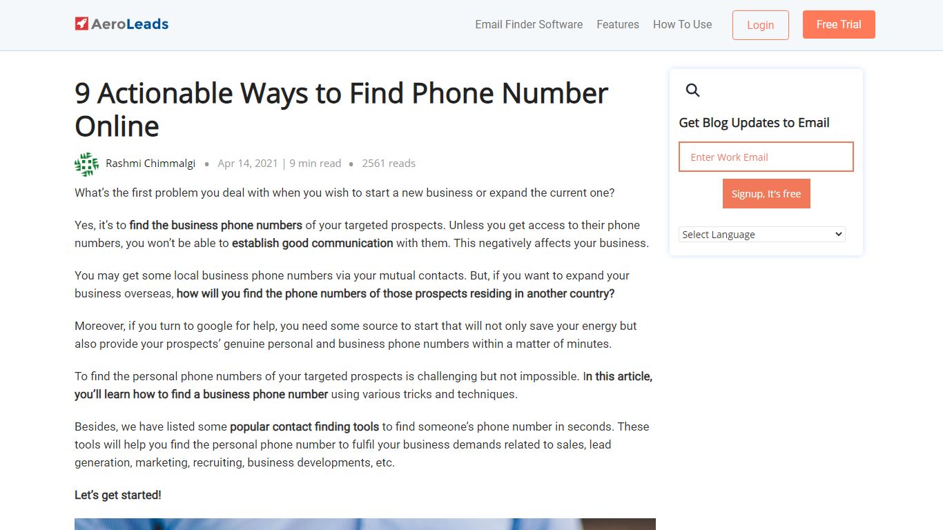 9 Actionable Ways to Find Phone Number Online - AeroLeads